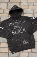 Black Melanated Not Black Rhinestone Zip Up