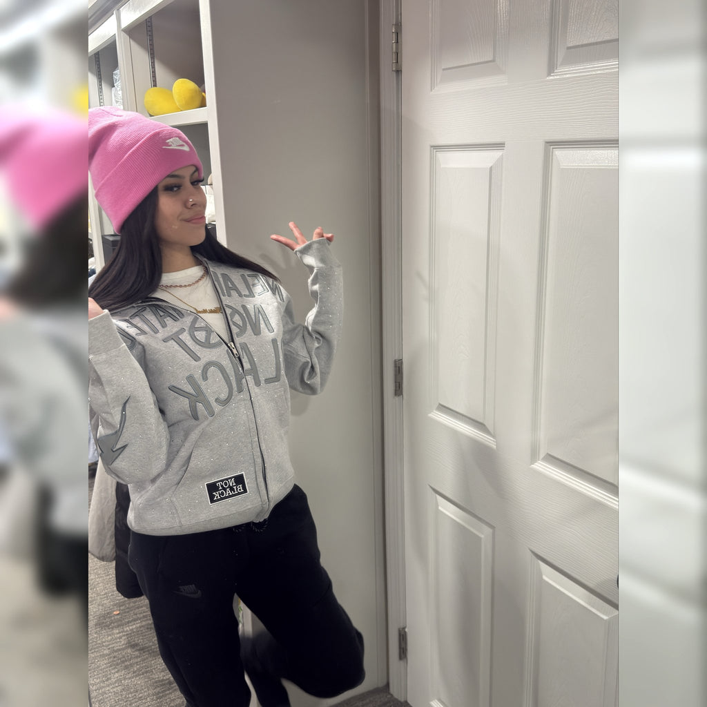 Gray Melanated Not Black Zip up